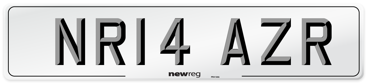 NR14 AZR Number Plate from New Reg